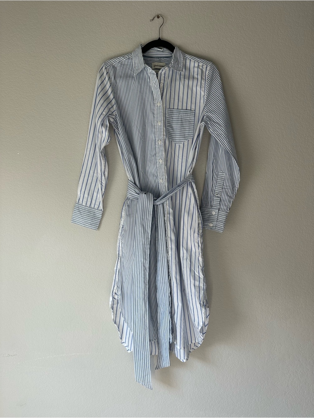 NWT J.Crew Mixed Stripe Cotton Poplin Shirtdress Size 2